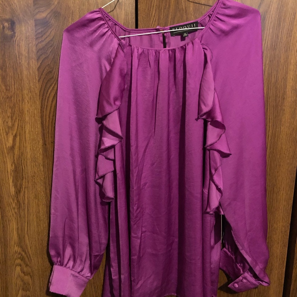 Plus size polyester blouse
